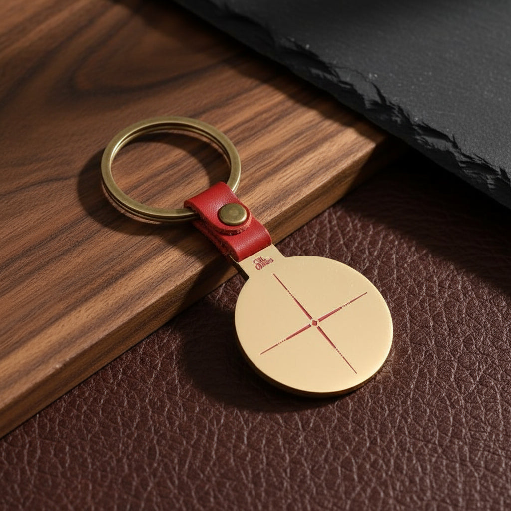 Vintage-Inspired Brass Keychain