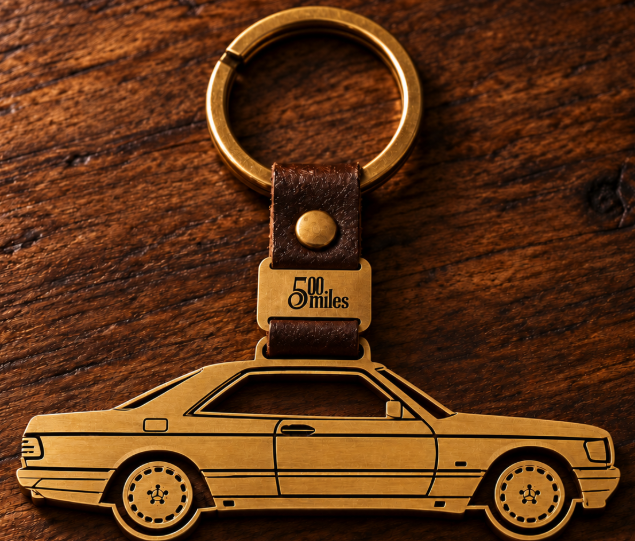 Custom Car Model Keychain — Solid Brass