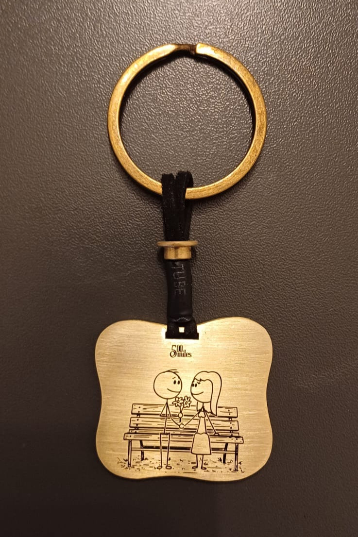 Stick Man in LOOOOOOVE Keychain – Handcrafted Luxury with a Touch of Fun