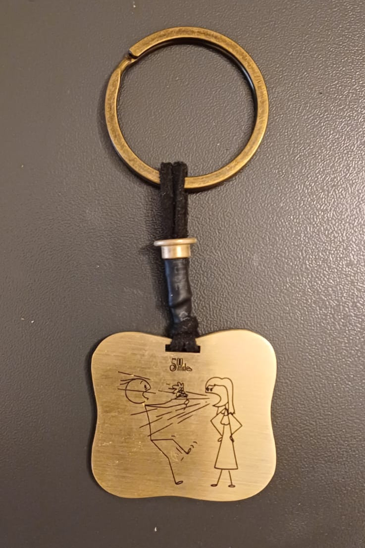 Stick Man in LOOOOOOVE Keychain – Handcrafted Luxury with a Touch of Fun