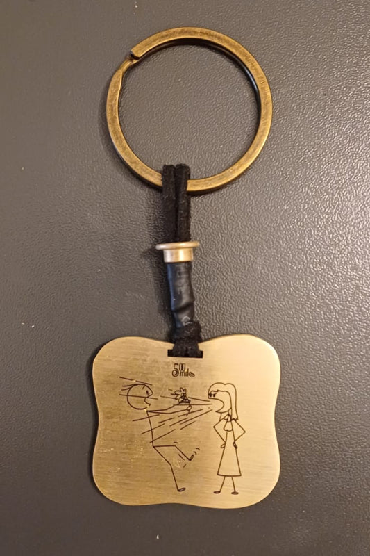 Stick Man in LOOOOOOVE Keychain – Handcrafted Luxury with a Touch of Fun