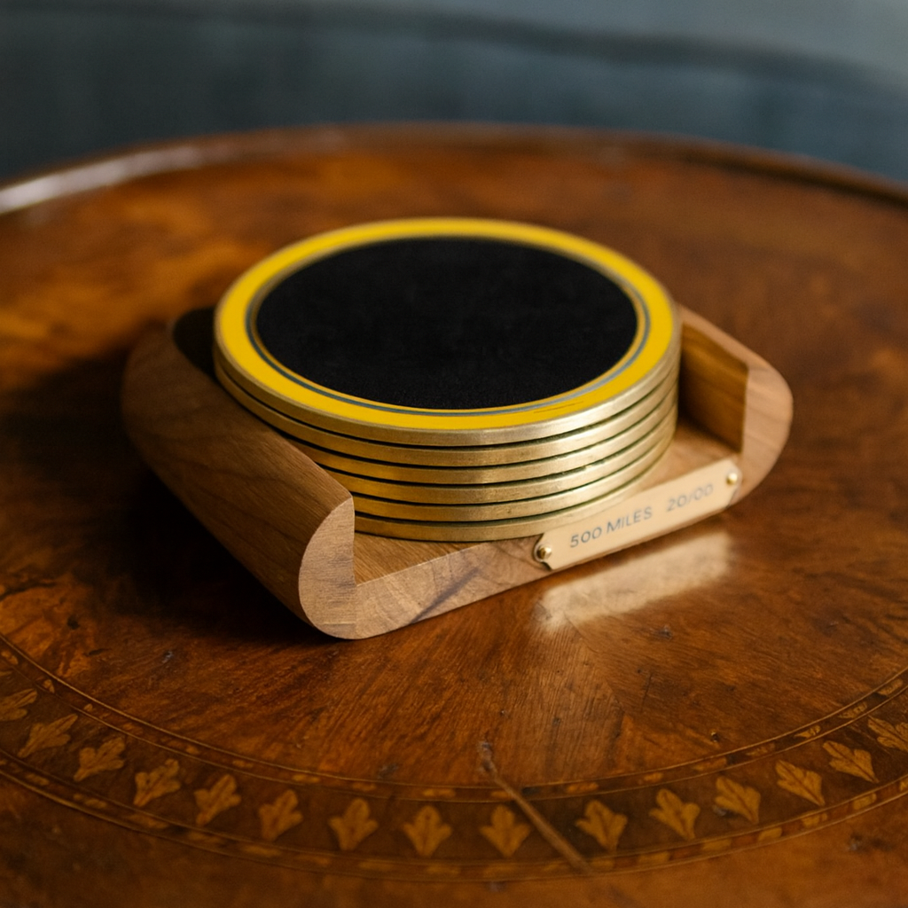 Minimalist Solid Brass Coasters