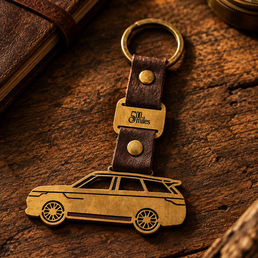 Custom Car Model Keychain — Solid Brass